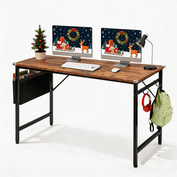 Ktaxon 47" Wood Computer Gaming Desk PC Laptop Study Table Workstation Home Office Furniture, Retro