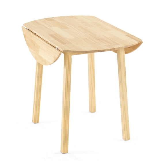 Ktaxon Wood Dining Kitchen Dininer Table 36" Round Drop Leaf Desk for Home, Apartment,Office Wood Color