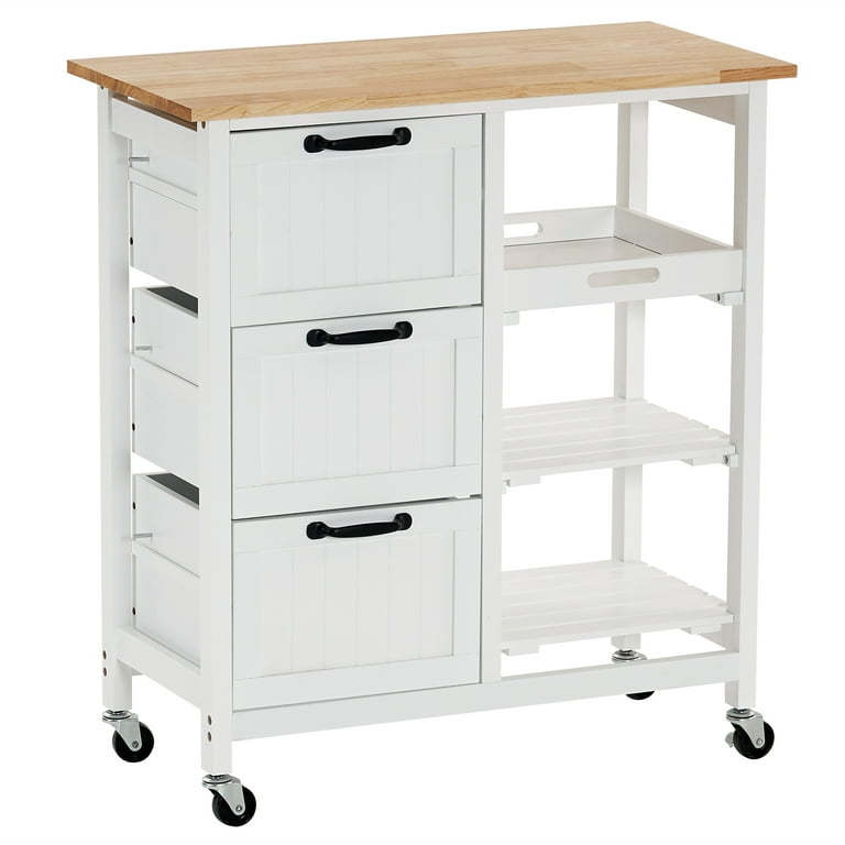 White And Stainless Rolling Kitchen Island Or Bar Cart White And Stainless Rolling Kitchen Island Or Bar Cart