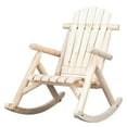 thumbnail image 1 of Ktaxon Wood Rocking Chair for Outdoor Wooden Adirondack Chair, Wooden Rocker w/ Armerest for Outdoor and Indoor, Natural Color, 1 of 8