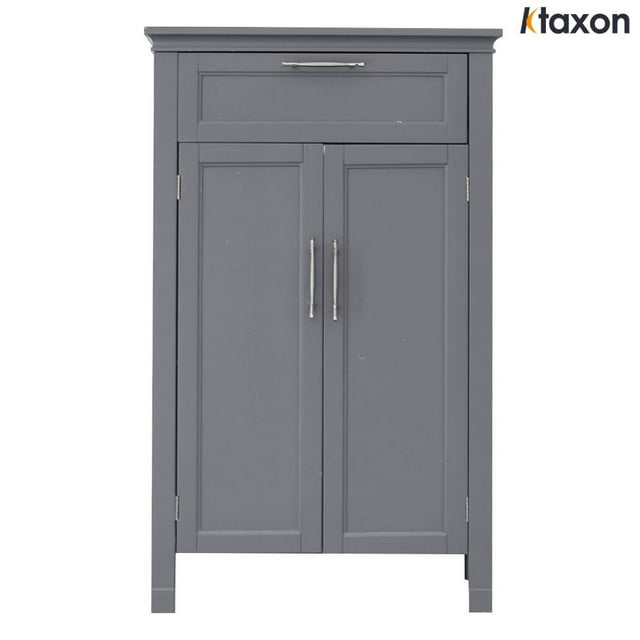 Ktaxon Free Standing Wooden Bathroom Floor Storage Cabinet with Double ...