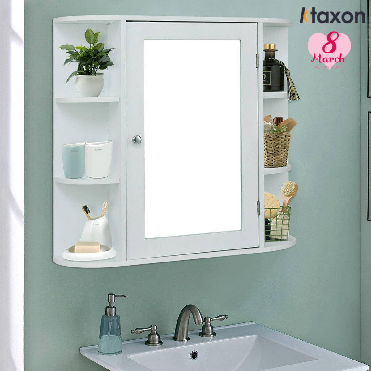 Ktaxon Wall Mount Bathroom Storage Organizer Medicine