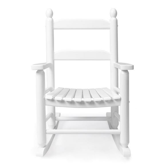 Ktaxon Wooden Child's Rocking Chair,Hardwood Rocker,Small Wooden Rockers for Kids Ages 3-6,for Patio Porch Outdoor & Indoor,Living Room,Bedroom,Balconies(White)