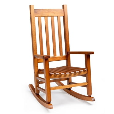 Ktaxon Wooden Child's Rocking Chair,Small Wooden Rocker with High Backrest for Kids Ages 3-6,for Patio Porch Outdoor & Indoor,Living Room,Bedroom,Balconies(Natural)