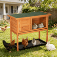 thumbnail image 1 of Ktaxon Waterproof Wooden Chicken Coop, All-Weather Poultry Cage & Hen House for Outdoor, 1 of 11