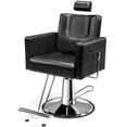 thumbnail image 1 of KtaxonHydraulic Barber Chair, 330 lbs  Heavy Duty Capacity Reclining Salon Stool, Black Leather, 1 of 9