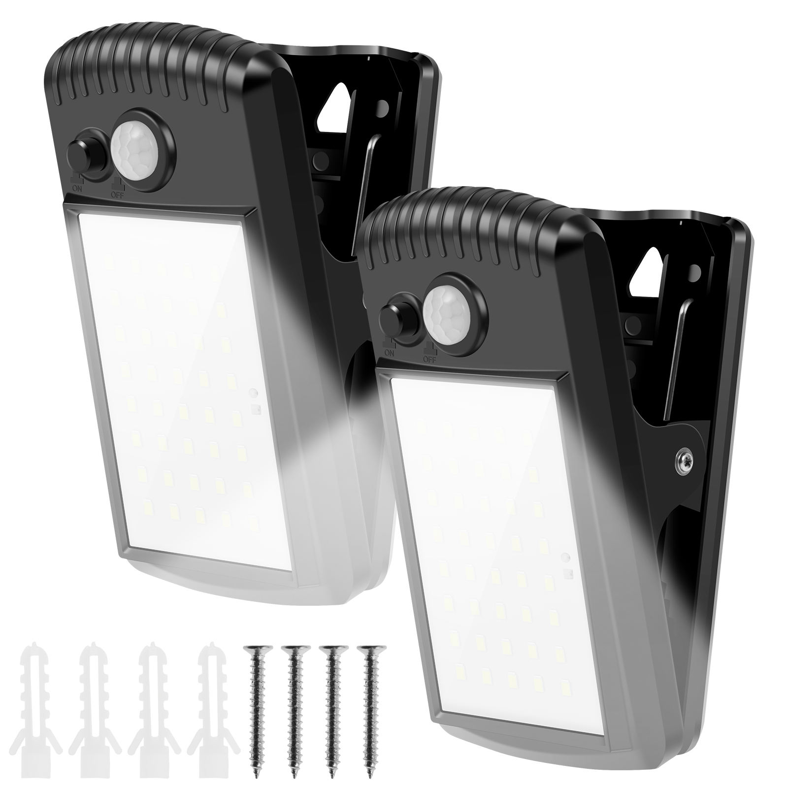 Ktcina 2 Pack Solar Motion Sensor Lights 40 Led Outdoor Clip on Lights