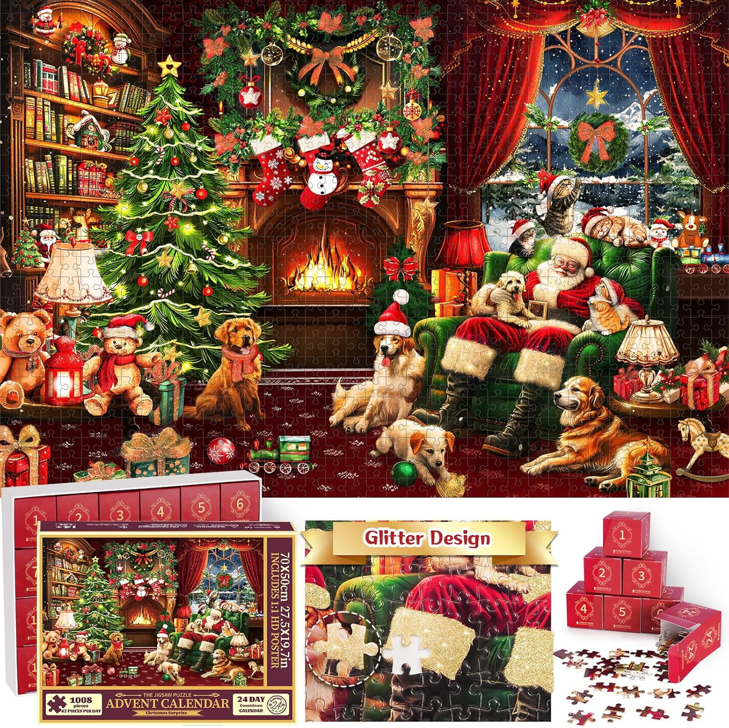 Ktinnead Advent Calendar 2024 Christmas Jigsaw Puzzle-1008