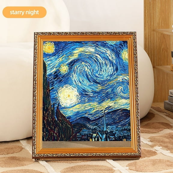 Ktinnead 4D Oil Painting Frame Cat House with Scratcher,Vintage Art Painting Frame Cardboard House, Cat Scratching Pad Board, Kitten Bed Couch Cave Creative Home Indoor Decoration