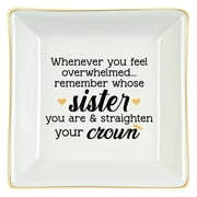 KTINNEAD Christmas Gift for Women Ring Dish Jewelry Tray Inspirational Gift for Sister Trinket Dish Birthday Mother's Day Gifts