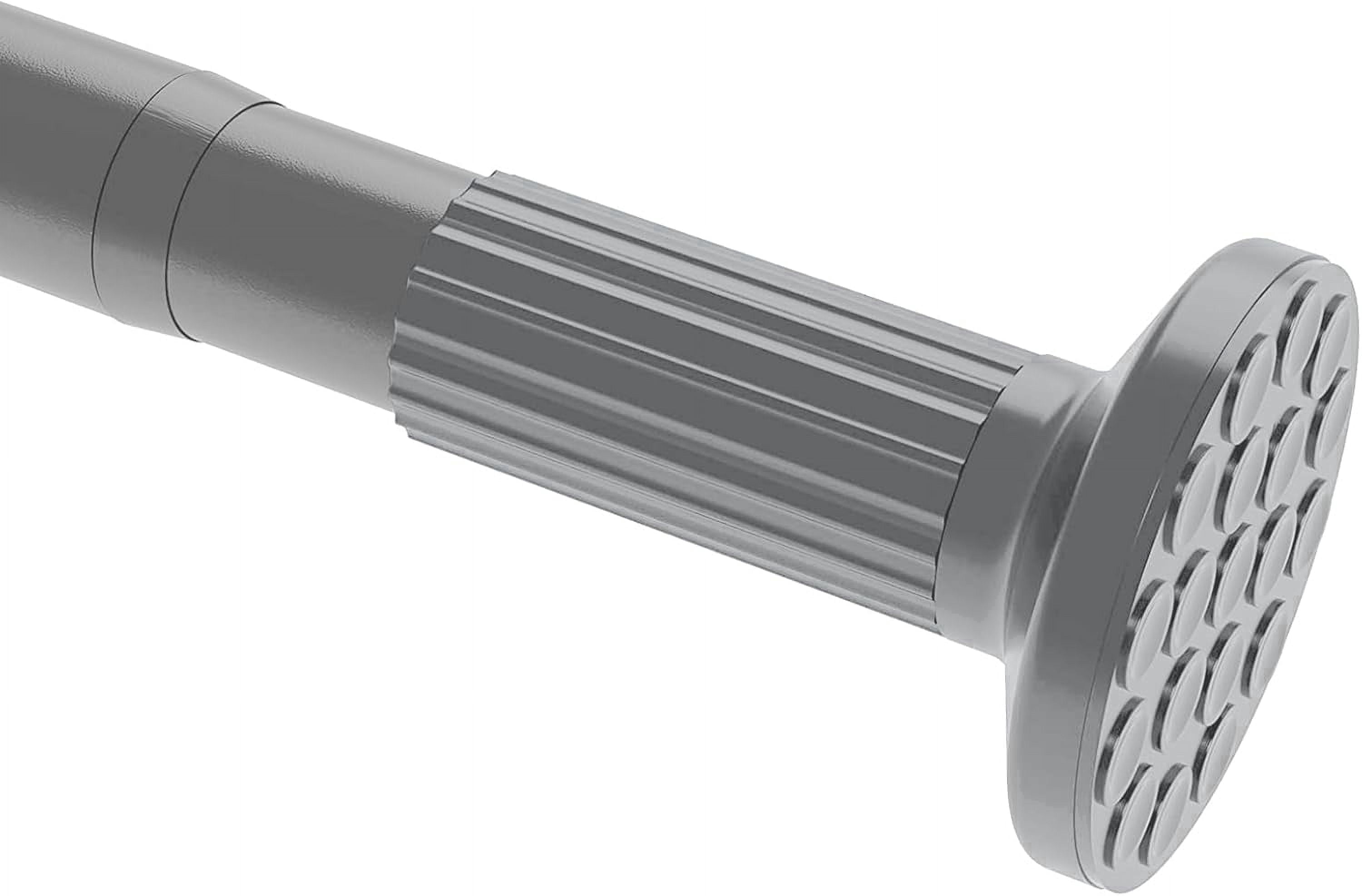 Ktinnead Tension Curtain Rod 129-148in,Extra Long Curtain Rods No Drilling for Window Bathroom Patio,Adjustable Spring Shower Curtain Rod,Easy to Install Never Rust,Rod Diameter 1.26in-Gray