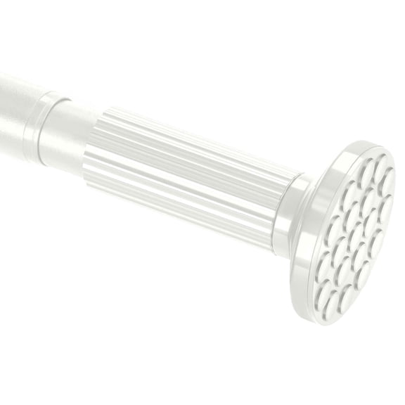 Ktinnead Tension Curtain Rod 51-128in, Extra Long Curtain Rod No Drilling for Window or Bathroom Patio, Adjustable Spring Shower Curtain Rod, Easy to Install Never Rust, Rod Diameter 1.26in-White