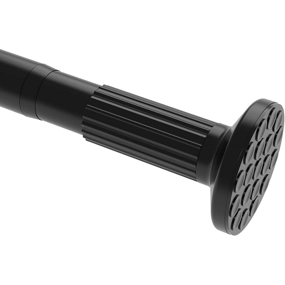 Ktinnead Tension Shower Curtain Rod 50-69in,1.26 inch Diameter Adjustable Spring Tension Curtain Rod,304 Stainless Steel Shower Rod for Bathroom,Windows,Never Rust Non-Slip,Black