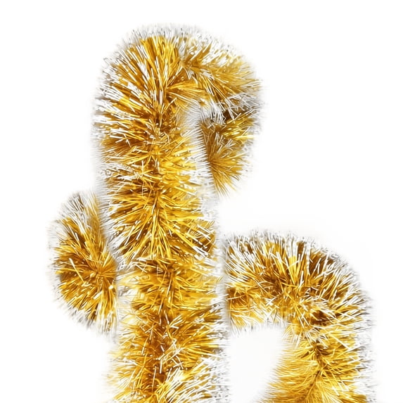 Ktlvex 6.56FT Gold Christmas Tinsel Twist Garland,Glitter Metallic Twist Garlands for Christmas Tree Decorations, Party Supplies Indoor and Outdoor Decoration