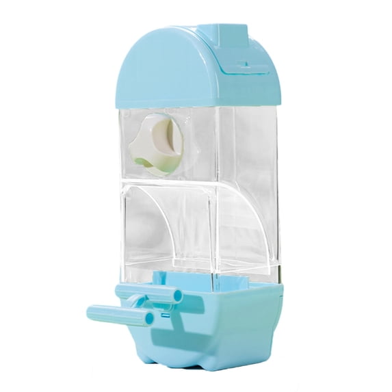 Ktlvex Automatic Bird Water Dispenser, Bird Cage Water Dispenser, Plastic No Mess Suspended Birds Feeder No Drip for Cockatiel Budgie Conure Lovebirds, Blue