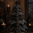 thumbnail image 1 of Ktlvex DIY Halloween Quilted Fabric Tree Kit Handmade Halloween Tabletop Tree Decor Sewing Craft Kit for Holiday Home Decoration & Gift (G）, 1 of 5