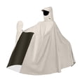 thumbnail image 1 of Ktlvex Extra Large Thick Full Body Waterproof Electric Bike Rain Cape, Transparent Visor Windproof Moped Riding Rain Coat with Back Child Space（Coffee,XXXXL）, 1 of 5
