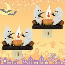BUYHO Ghosts Roasting Campfire Flicker Flame Night Light, Ghost