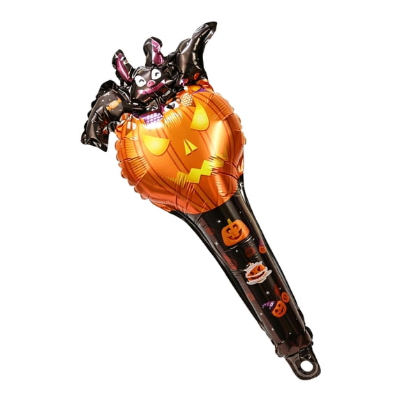 Ktlvex Halloween Handheld Foil Balloon Sticks, Cute Ghost Pumpkin Spider Witch Inflatable Hand Wands, Kid Friendly Trick Or Treat Party Favor Inflatable Toy Photo Prop Holiday Gift（A）