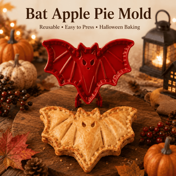 Ktlvex Halloween Mini Pie Press Molds, Reusable Dough Pie Mold for Baking,Hand‑Held Pocket Pie Maker for Fall Halloween Holiday Party Baking Supplies (G)