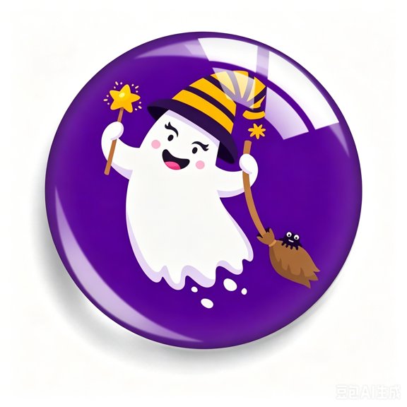 Ktlvex Halloween Refrigerator Magnets, 10pcs Round 1.5in Plastic Ghost Decor – Multicolor, for Kitchen, Party & Home Decor