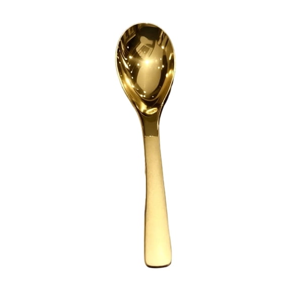 Ktlvex Stainless Steel Round Bottom Spoon 1pc, Gold-Finished Eating Spoon for Home, Dining & Soup