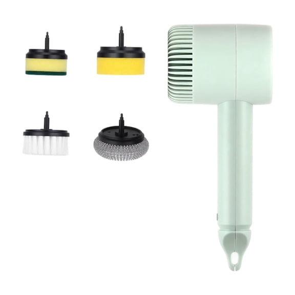 Ktlvex T-Shaped Multi-Purpose Electric Cleaning Brush, Green, Plastic – Kitchen, Bathroom & Tile Use