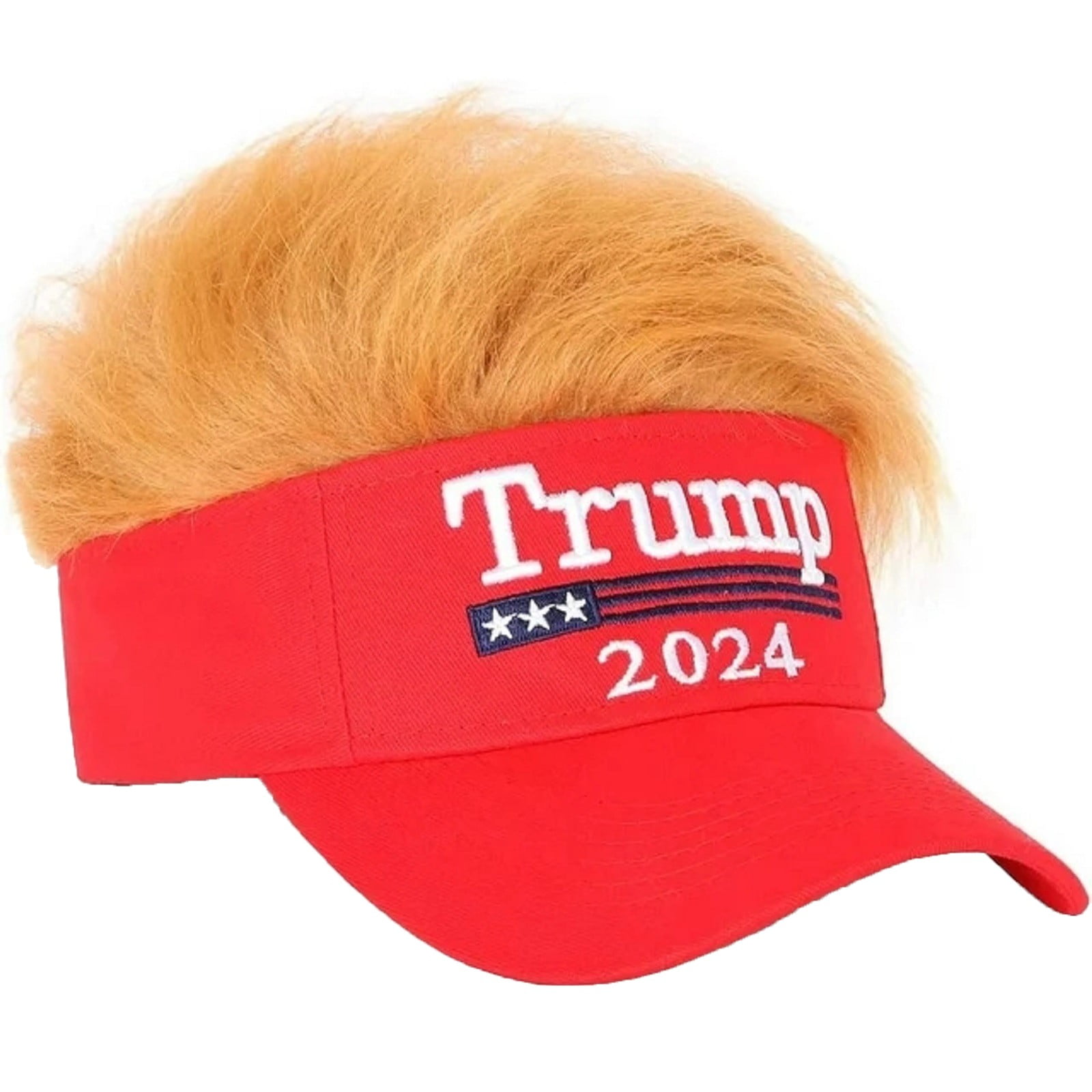 Ktlvex Trump 2024 Hat with Hair, Donald Trump Merchandise Make America
