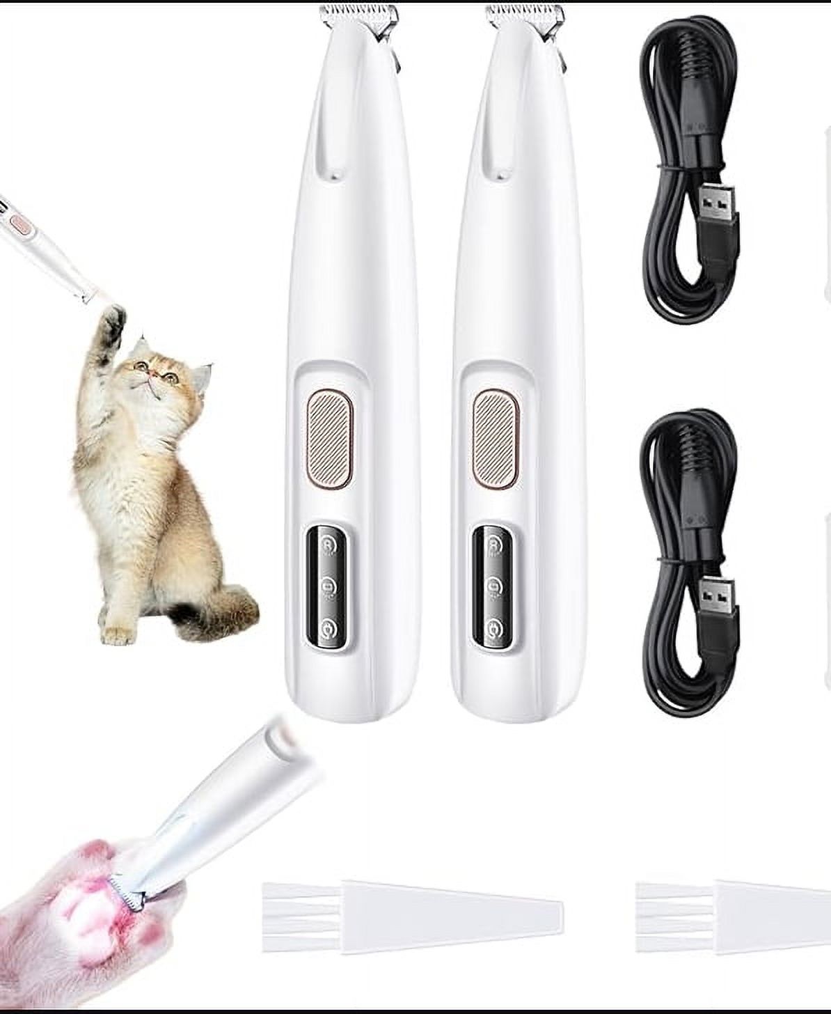 Ktlvex Waterproof Rechargeable Pet Shaver with LED Light, Pet Microprecision Trimmer, Dog
