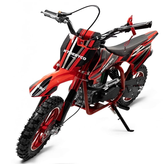 Ktoebyco 50cc Dirt Bike for Kids 13-17,4-Stroke Gas Power Mini Motorcycle,1-Seater,2L Fuel Capacity,Red