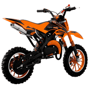 Ktoebyco 49cc Kids Dirt Bike for Ages Ages 7-13, Gasoline Powered 2-Stroke 1-Seater Mini Motorcycle, 1.5L Fuel Tank,Orange