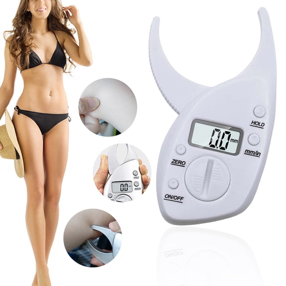 Ktoot 1Pc Body Fat Caliper Handheld Bmi Body Fat Measurement Device Body Measure Tape Arms Chest Thigh Or Waist Measuring Tape Measures Body Fat for Men And Women,Digital Body Fat Caliper
