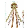 thumbnail image 1 of Ktoot 1pc Christmas Tree Topper Bow Wreath,44 x 13 Inches Large Green Bow Tree Topper,Christmas Wreath for Xmas Ornament Holiday Home Wedding Thanksgiving Tree Indoor/Outdoor Christmas Decoration, 1 of 8