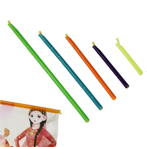 Ktoot 20Pcs Sticks Bag Sealer Stick,Bag Sealer Stick,Chip Clips,Stay Fresh Bag Sealer Sticks,5 Diffrent Sizes,Keeps Food Bags Airtight Watertight & Food Fresh Longer