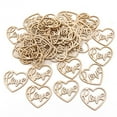 thumbnail image 1 of Ktoot 50Pcs Valentine's Day Decorations Wooden Heart Decor Pieces Love Wood Cutouts for Wedding Party Home Gathering Crafts Diy Hanging Ornaments (1.4"X1.6")Valentine's Day Gifts Wood Hearts Slices, 1 of 8