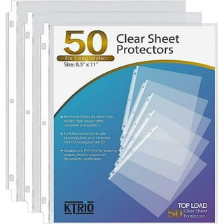 50 Pack Sheet Protectors, 11 Hole Sheet Protectors For 2, 3, 4