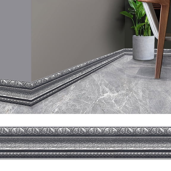 Kttectoa Wall Stickers Wall Mold Wall Molding Self Adhesive Flexible PVC Decorative Trim – Peel and Stick Baseboard Border,Wallpaper Edge Sticker for Living Room,Bedroom,TV Background,Ceiling