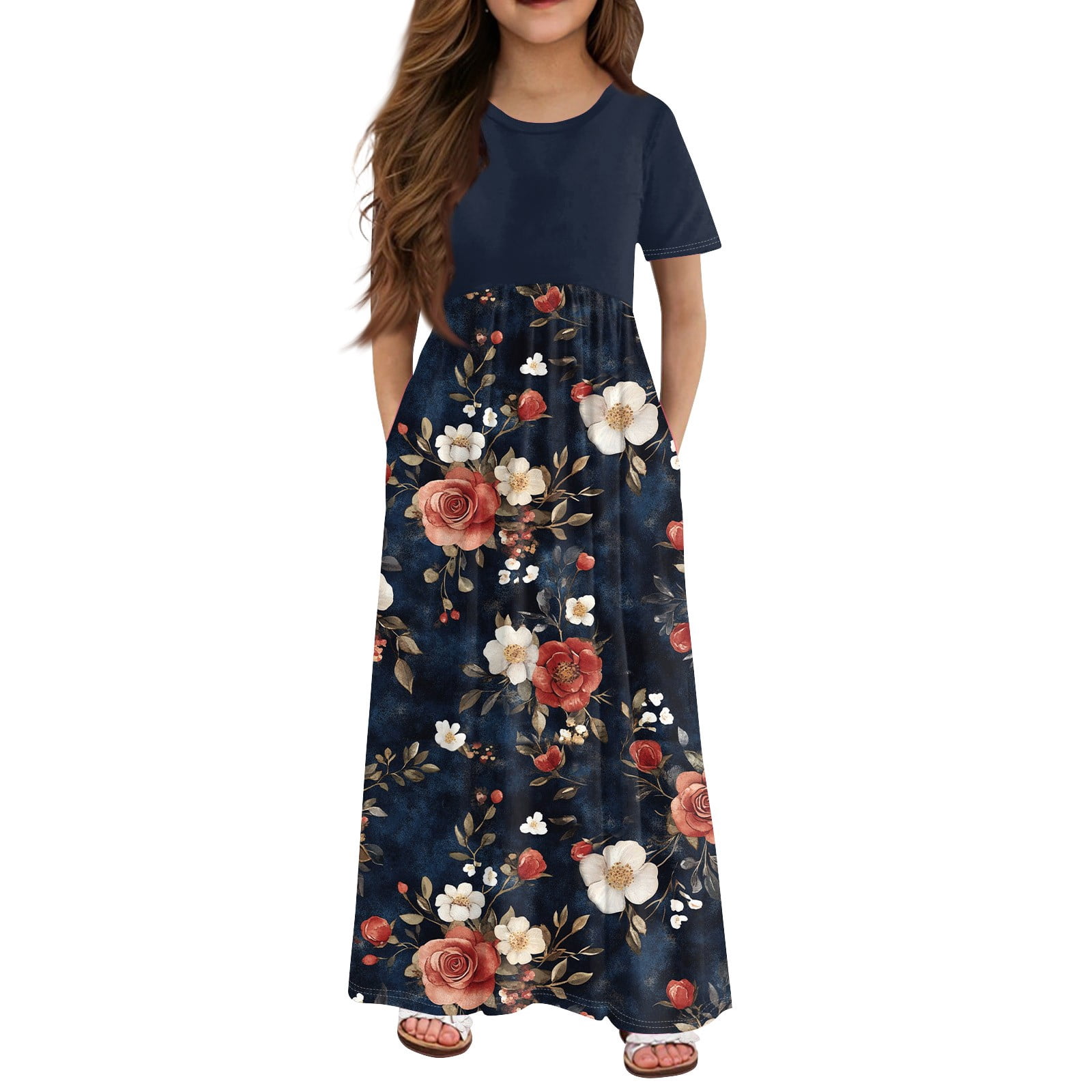 Print Button-Down Summer Dress main image 1