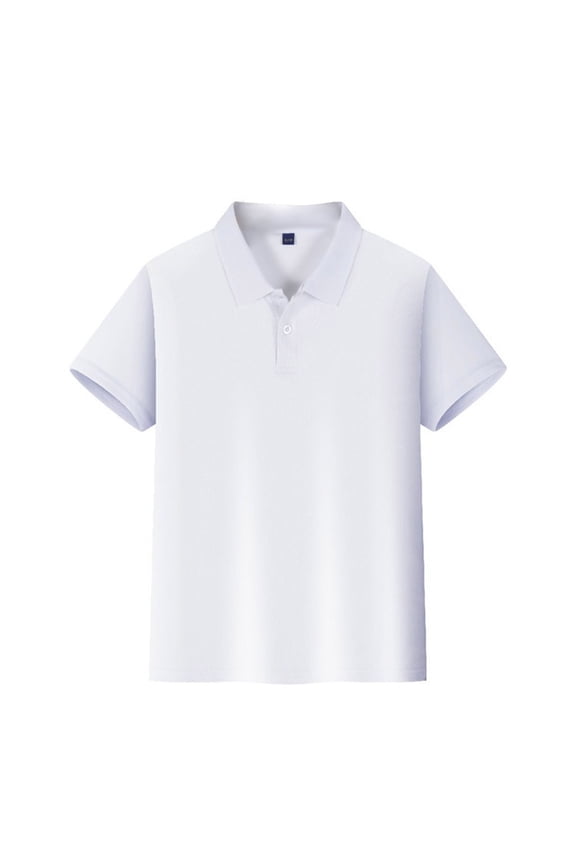 Junior Boys Girls Polo Uniform Shirts School White Short Sleeve Tops Casual Button Down Tshirts 2025 Summer New with Collar Polo Shirts Lightweight Clothes White 7-8 Years