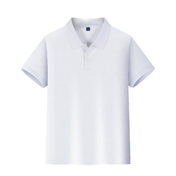 Ktyne Junior Boys Girls Polo Uniform Shirts School White Short Sleeve Tops Casual Button Down Tshirts 2025 Summer New with Collar Polo Shirts Lightweight Clothes White 7-8 Years