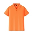 thumbnail image 1 of Ktyne Junior Boys Girls Polo Uniform Shirts School Short Sleeve Top Casual Button Down Uniform Shirts 2025 New with Collar Golf Polo Shirt Lightweight Clothing Orange 5-6 Years, 1 of 4