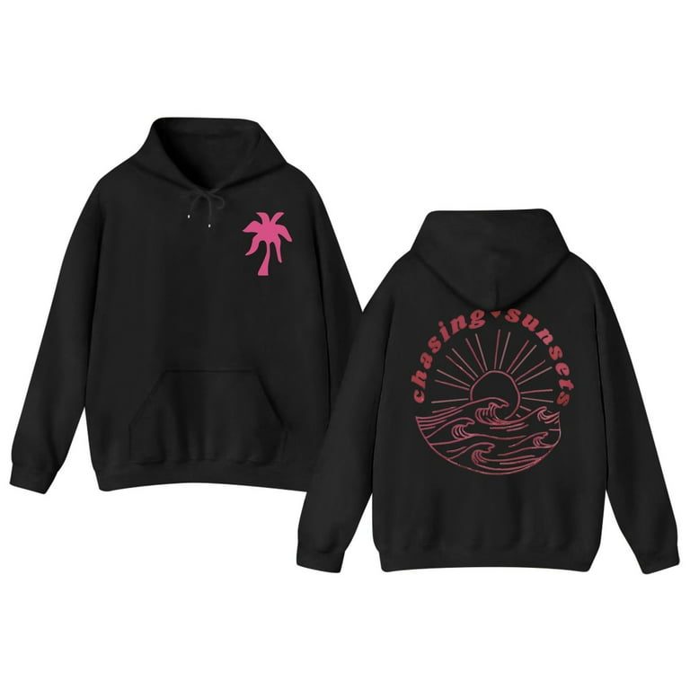 Black and pink graphic hoodie hotsell