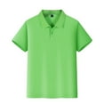 thumbnail image 1 of Ktyne Polo Uniform Shirts for Kids Boys Girls School Short Sleeve Tops Casual Button Tshirts 2025 New with Collar Golf Polo Shirt Athletic Clothes Green 5-6 Years, 1 of 4
