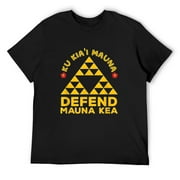 Ku Kiai Mauna Defend Mauna Kea Hawaiian T-Shirt Black Small