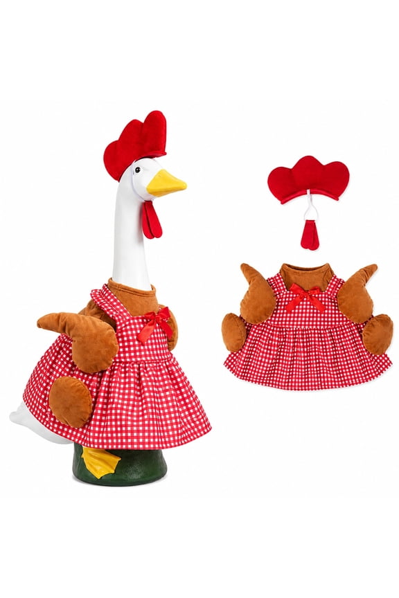 Porch Goose Outfit, 23 inch Thanksgiving Turkey Clothes, Fall Garden Goose Decor