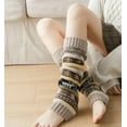 thumbnail image 1 of KuKuZhu Autumn Winter New Leg Warmers Girl Women Foot Cover Knitted Wool Boots Cover Christmas Snowflake Warm Socks Leg Warmers, 1 of 6