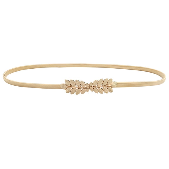 KuKuZhu Flower Leaf Shape Belts For Women Wedding Designer Elastic Girl Stretch Skinny Waist Belt Cummerbunds Metal Female Belt ceinture