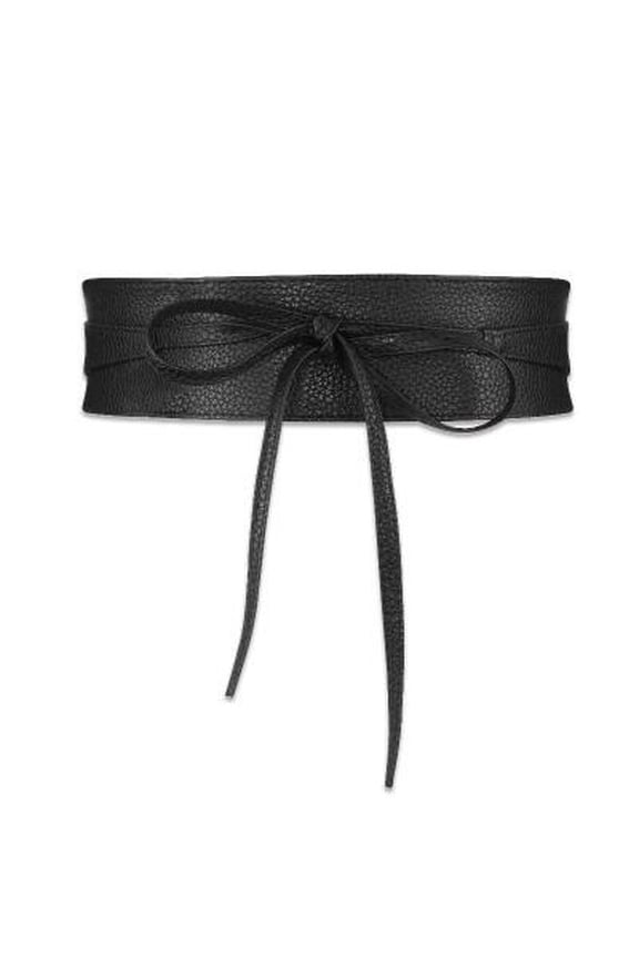 Lace Up PU Leather Belt Wide Corset Cummerbunds Strap Belts For Women Girls High Waist Slimming Girdle Belt Ties Bow Waistband