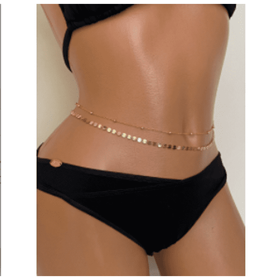 KuKuZhu Sexy Body Waist Chain for Women Vintage Minimalist Metal Belly Belt Chain Bohemia Spring Summer Beach Vacation Women Belt