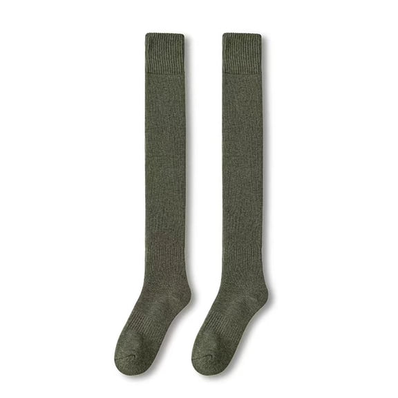 KuKuZhu Winter Womens Thigh High Socks Cotton Striped Over The Knee Socks Knit Warm Tall Performance Pantyhose 60CM EU 35-41 US 5-8